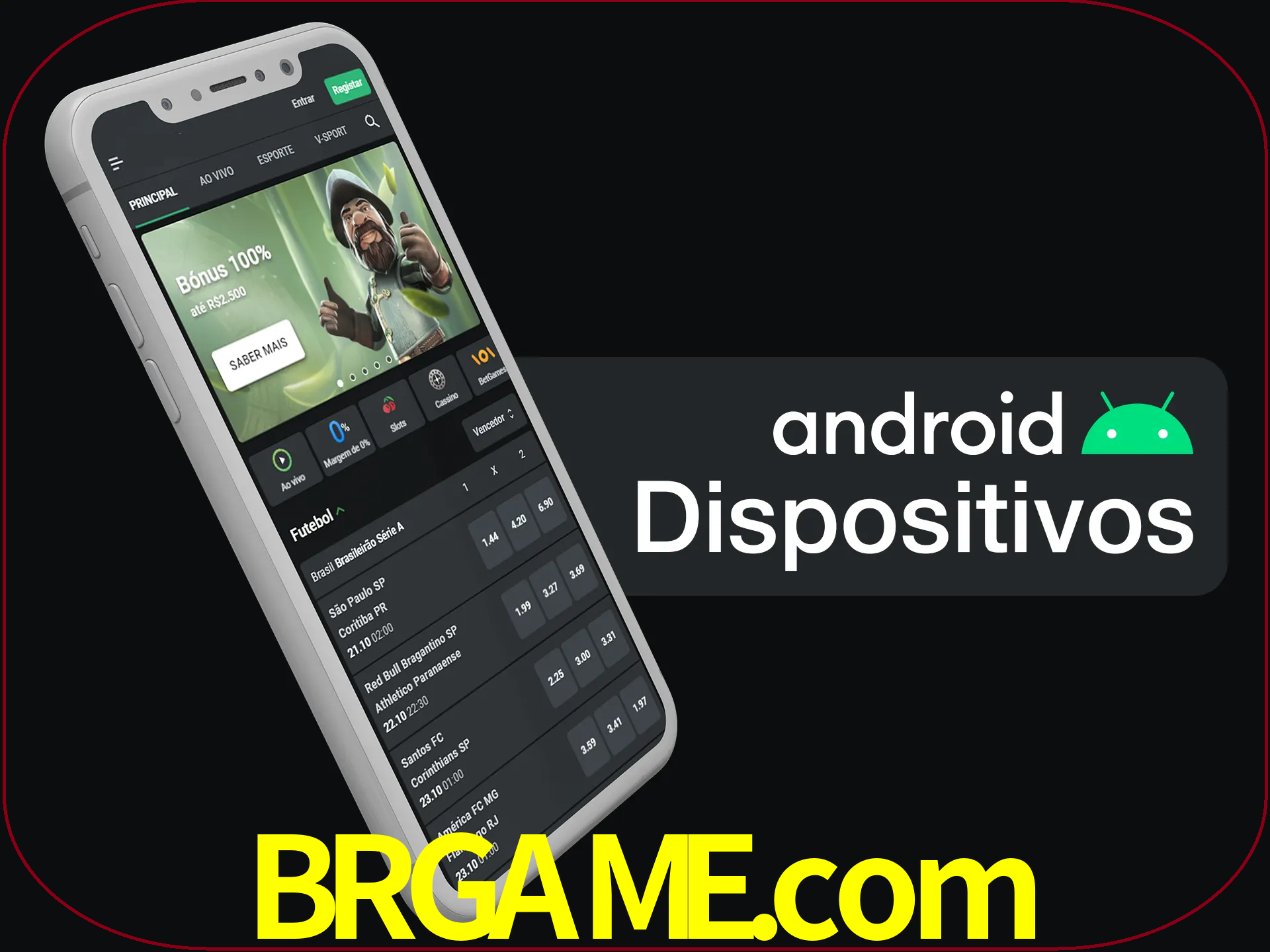 O aplicativo suporta a maioria de todos os dispositivos Android.
